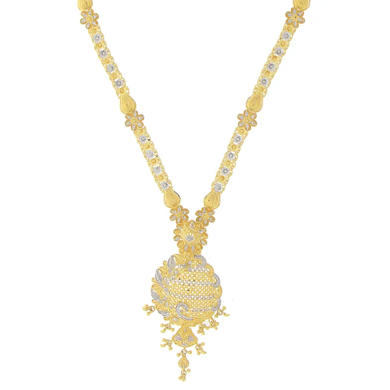 2-TONE LONG GOLD NECKLACE SET