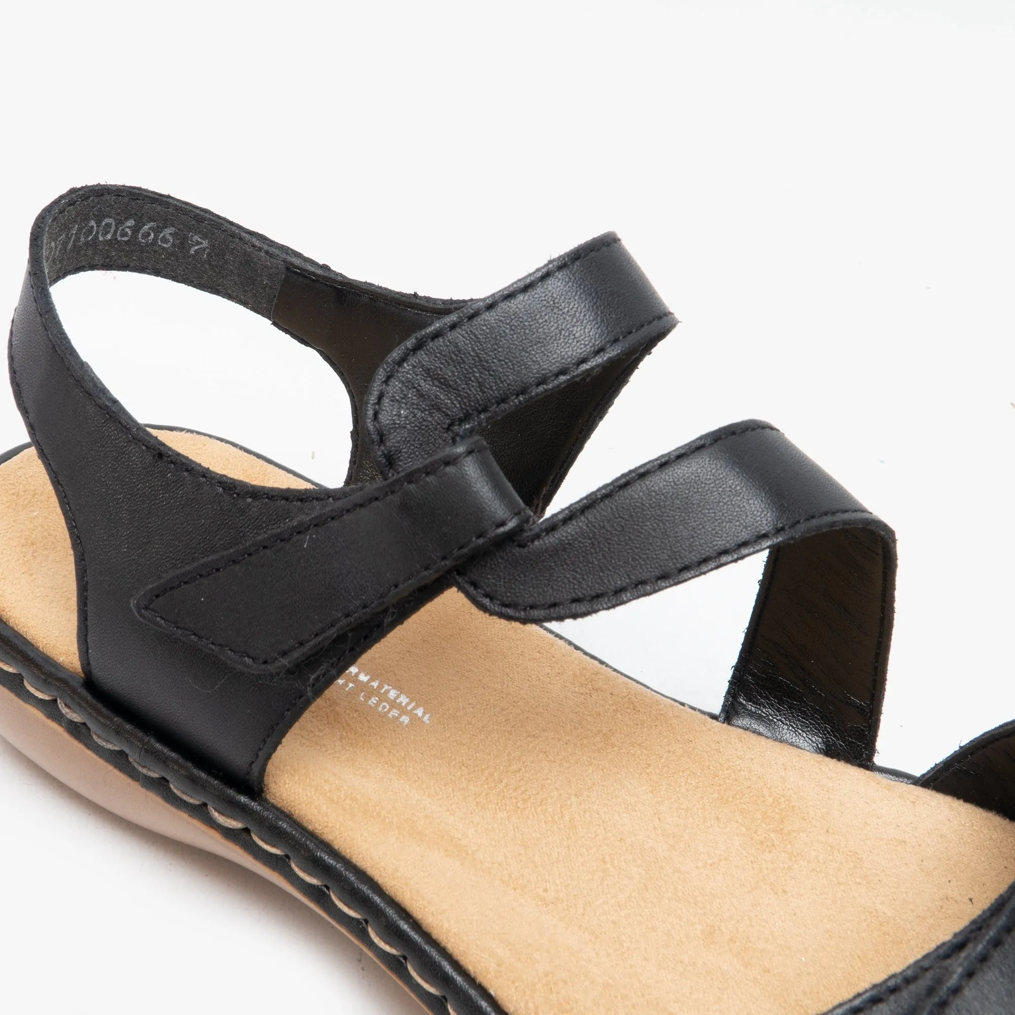 659C7-00 Ladies Leather Sandals Black