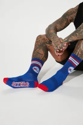 76ERS Athletic Crew Socks 3 Pack - Blue/combo