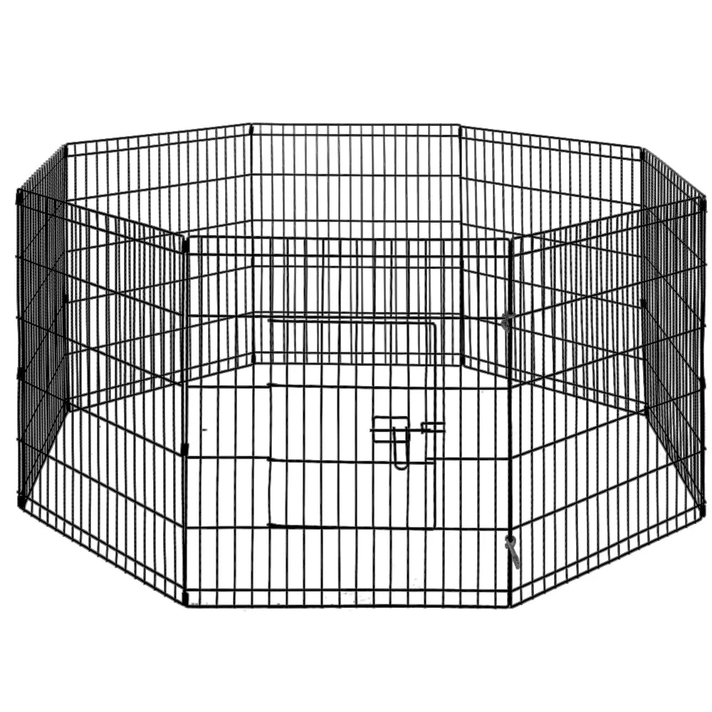 8 Panel Pet Playpen Dog Cage Puppy Exercise Crate 30"