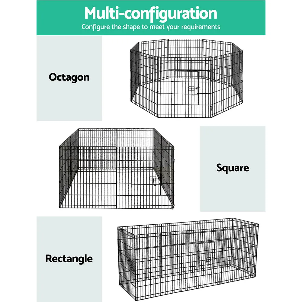 8 Panel Pet Playpen Dog Cage Puppy Exercise Crate 30"