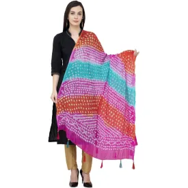 A R Silk Bandhej Multi Tasal Fancy Multi Color Dupatta