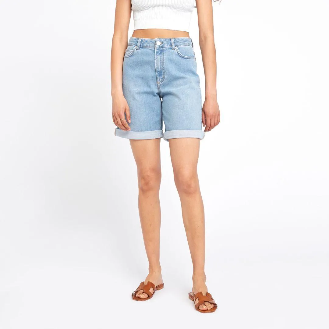 Abby Midi Shorts Chalk Blue