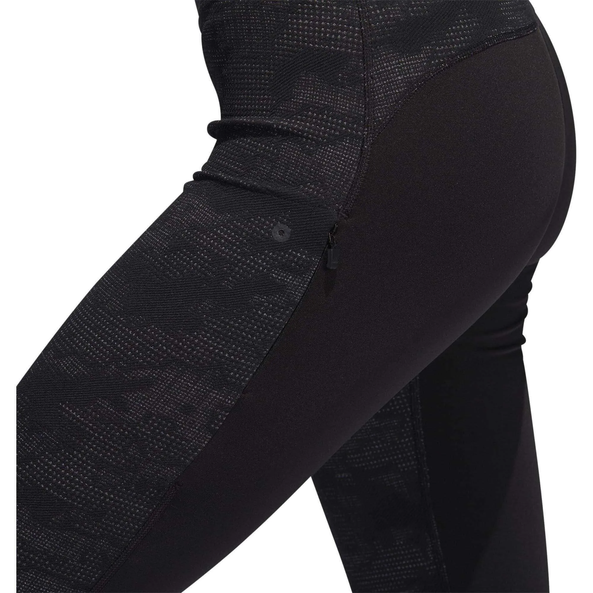 adidas Believe This Jacquard High Rise Womens Long Training Tights - Black