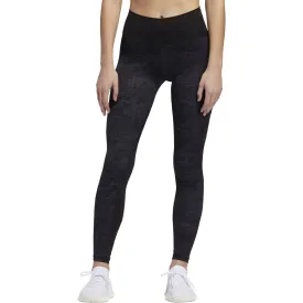 adidas Believe This Jacquard High Rise Womens Long Training Tights - Black