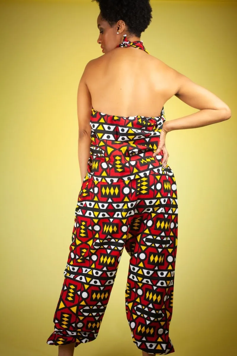 African Trousers In Electric Red