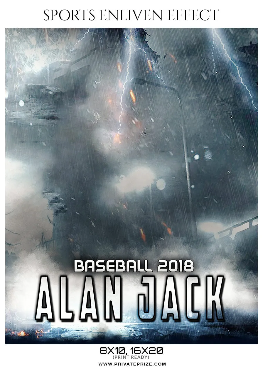 Alan Jack - Baseball Sports Enliven Effects Photography Template