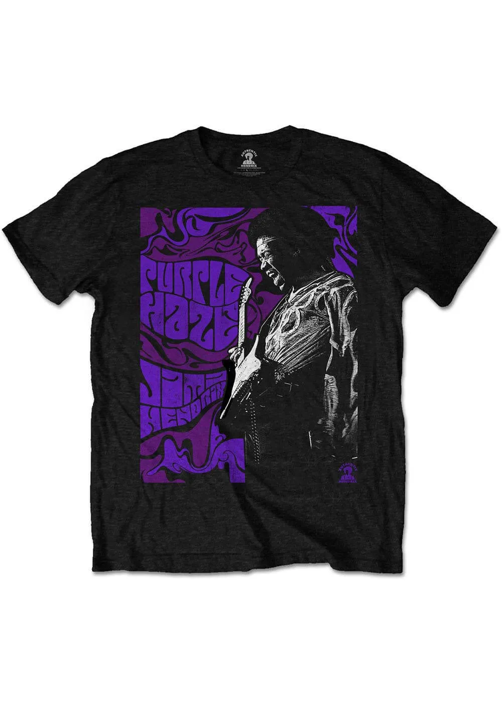 Band Shirts Jimi Hendrix Purple Haze T-Shirt Black