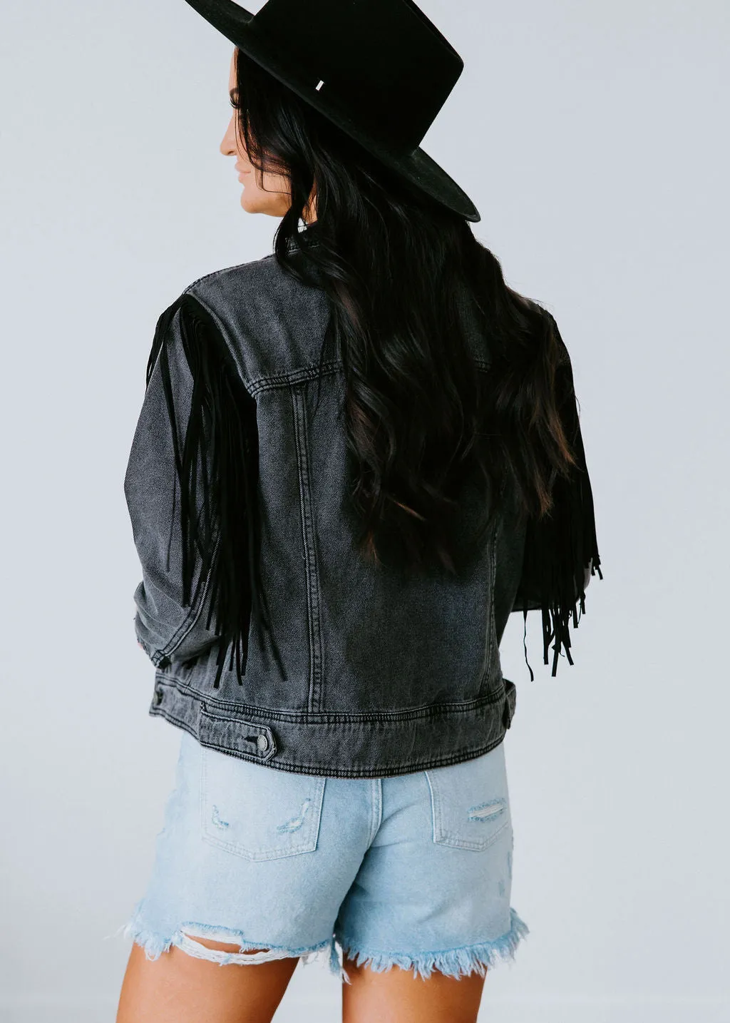 Becky Fringe Denim Jacket