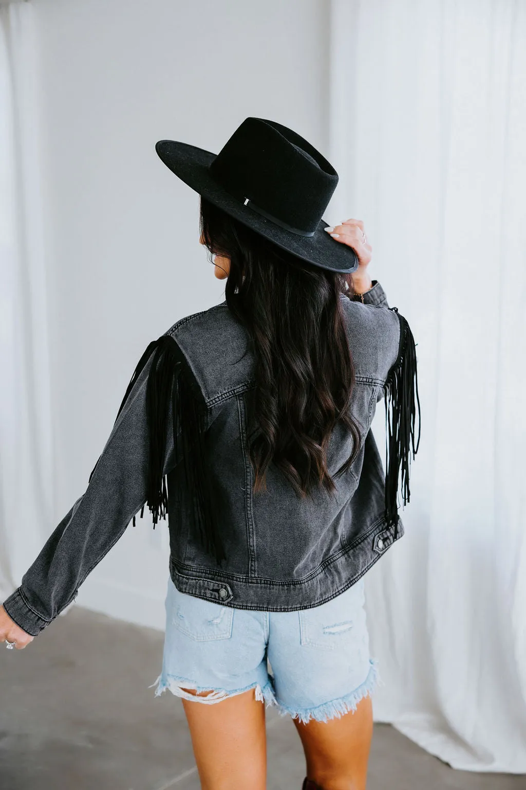 Becky Fringe Denim Jacket