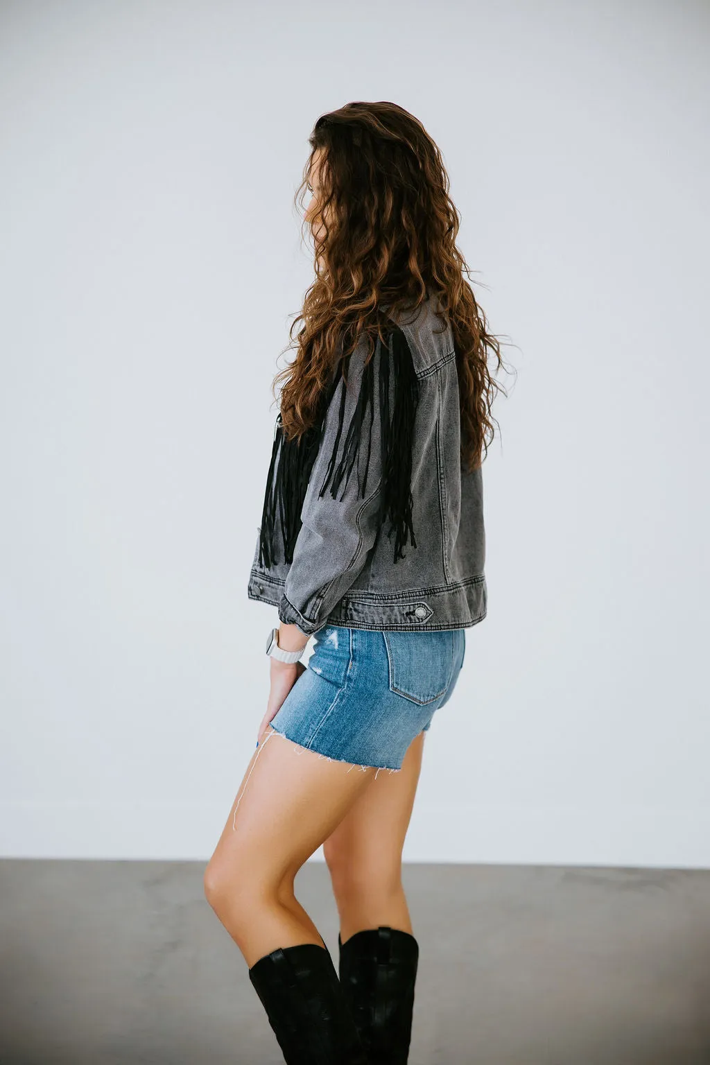 Becky Fringe Denim Jacket