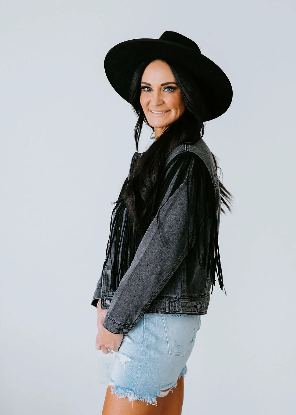 Becky Fringe Denim Jacket