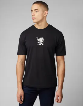 Ben Sherman Boom Box Back Graphic Black T-Shirt