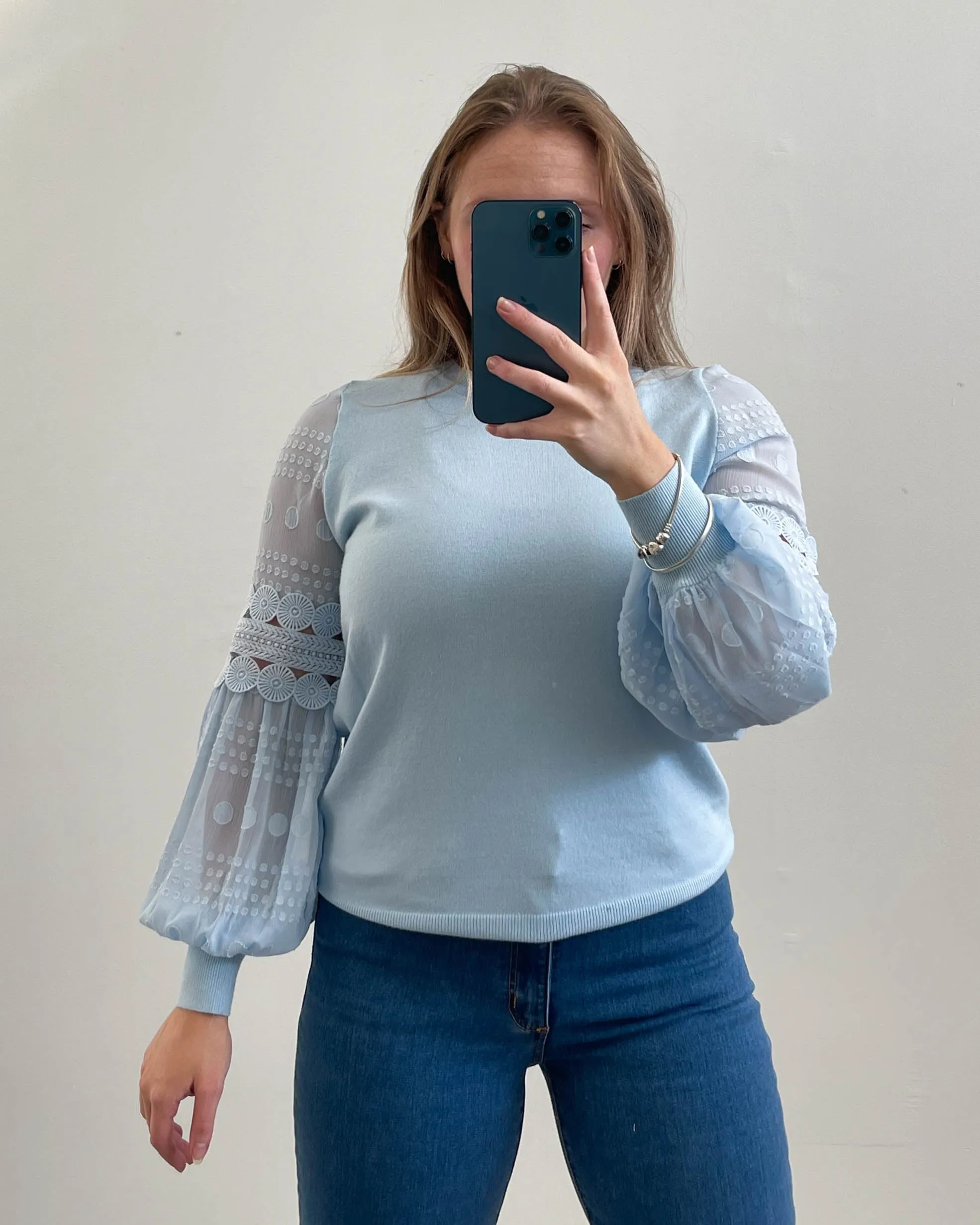 Bissia Knit Top Powder Blue