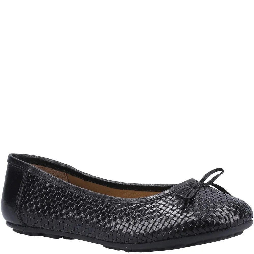 Black Janelle Woven Ballerinas