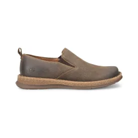 BORN BRYSON SLIP ON DISTRESSED SUEDE TAUPE - MENS