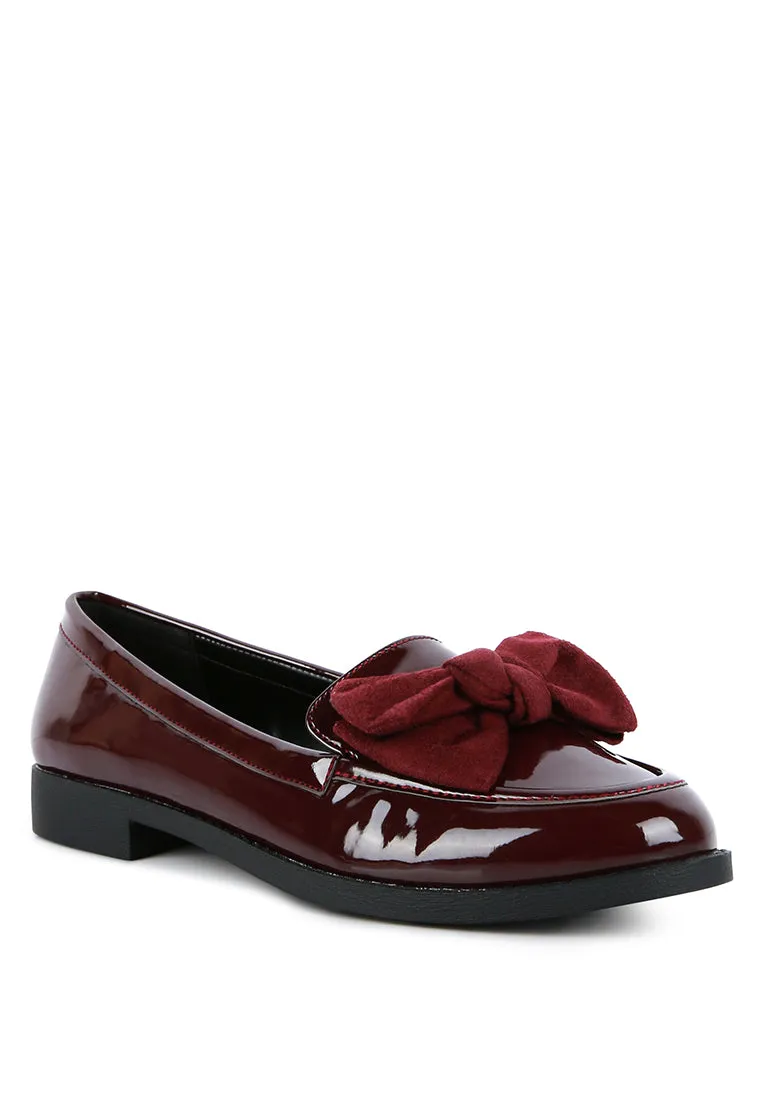 bowberry bow-tie patent loafers