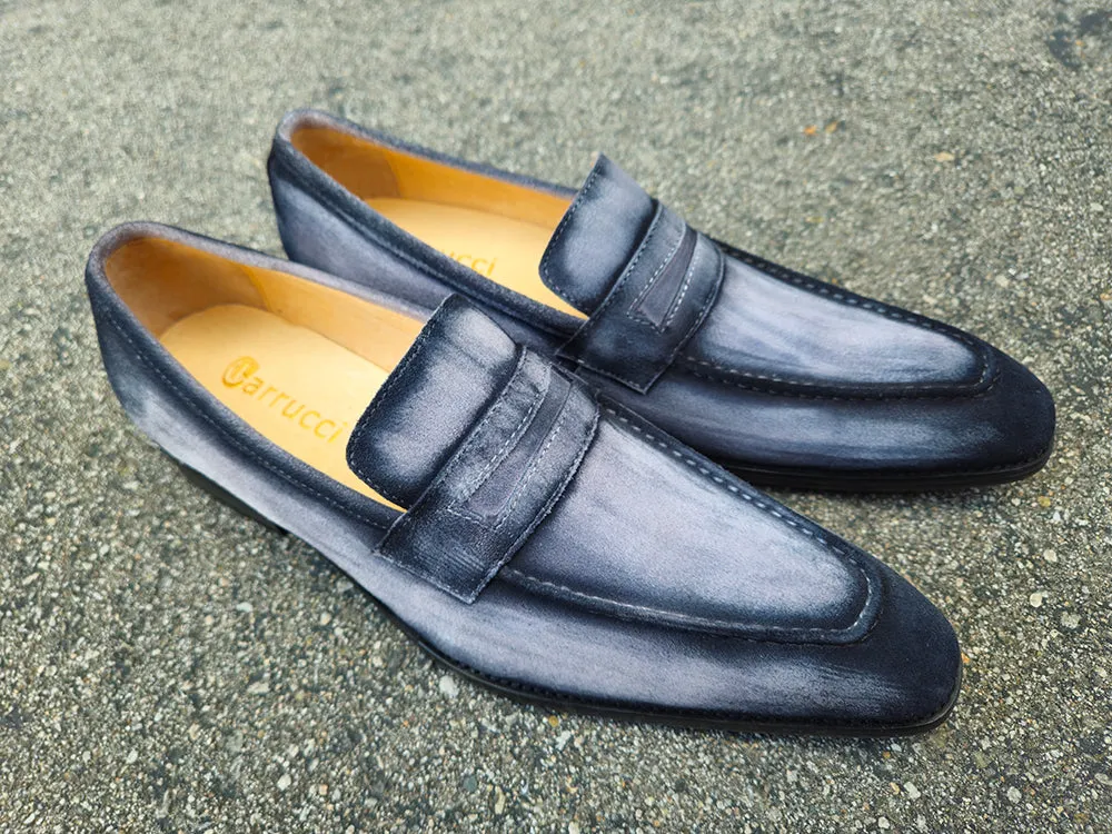 Burnished Suede Penny Loafer