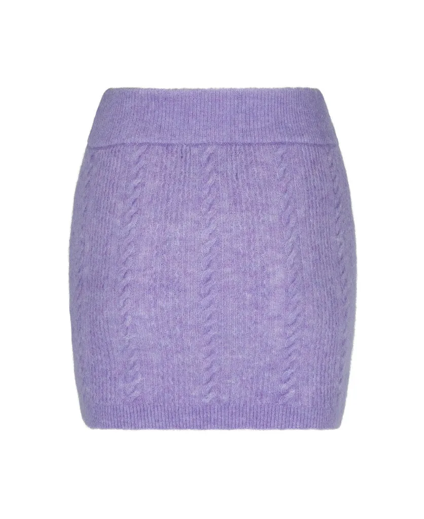 CABLE KNIT WOOL SKIRT