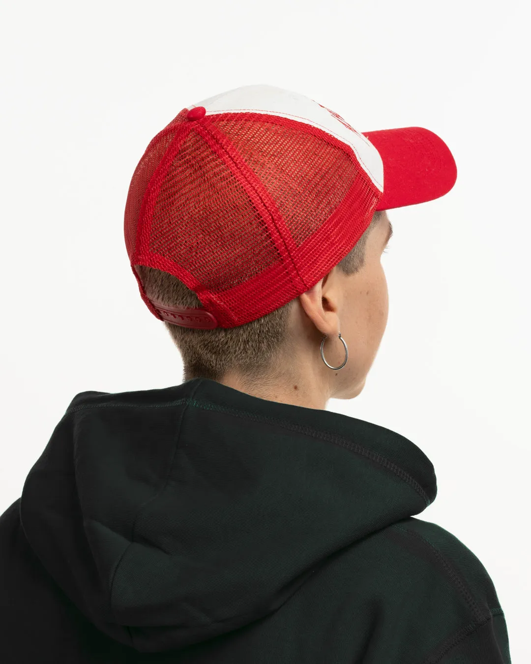 Cherry Trucker Cap - All Red