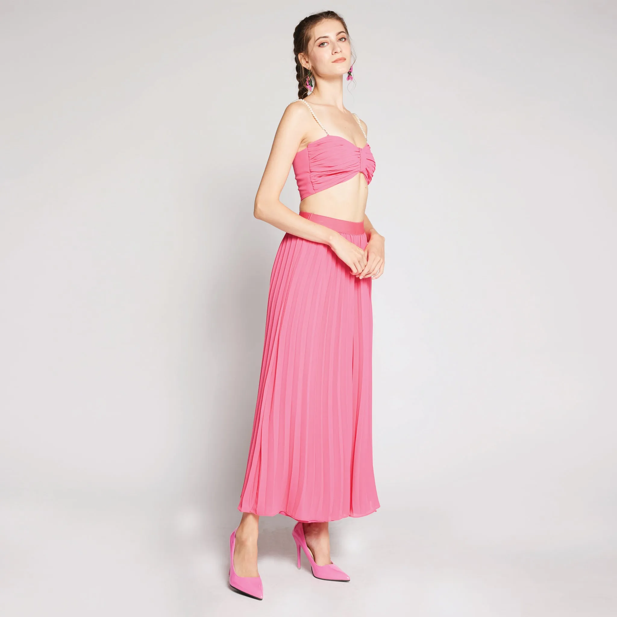 Chiffon Pleated Pants