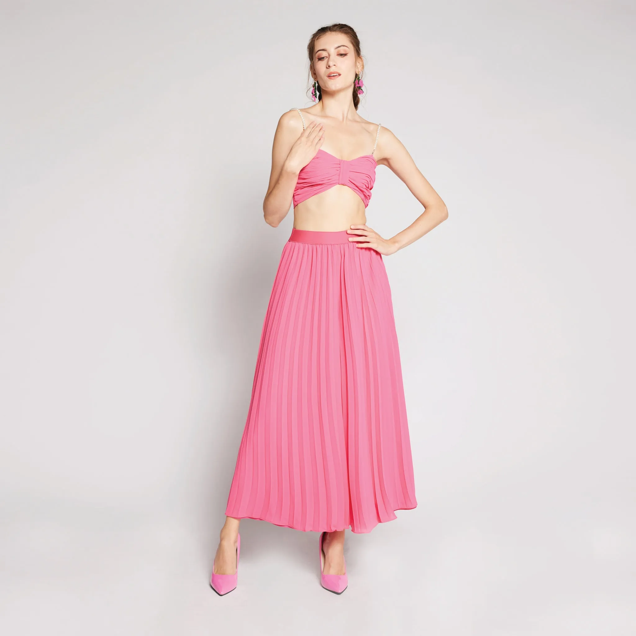 Chiffon Pleated Pants