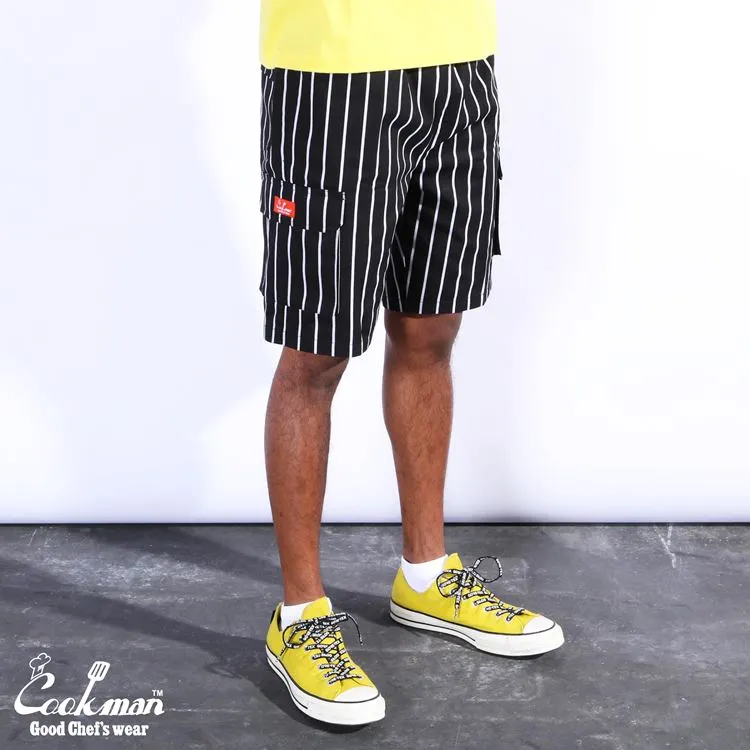 Cookman Chef Short Pants Cargo - Stripe : Black