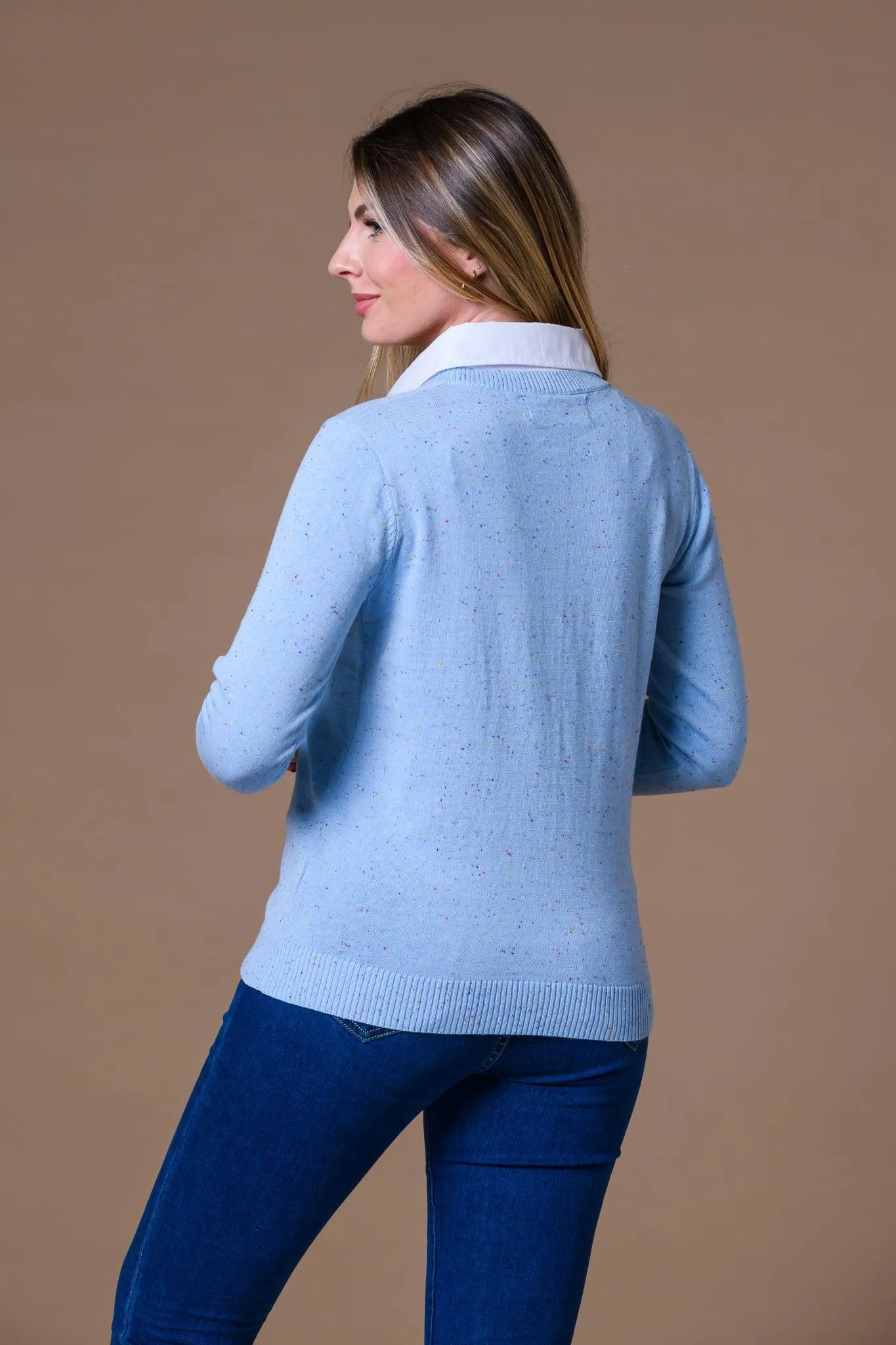 Cotton Nep Insert Sweater