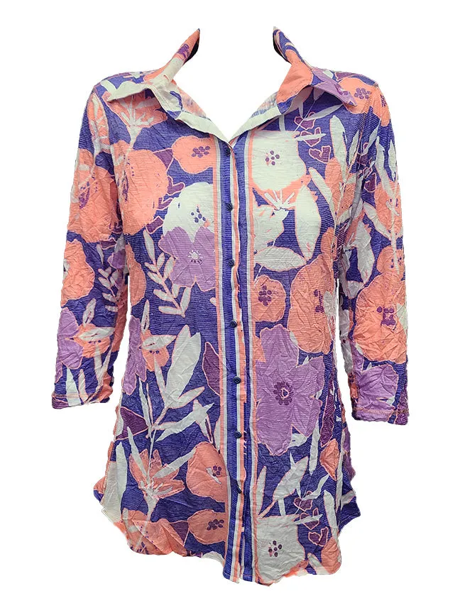 David Cline Collar Shirt 9103TV Flower, Power