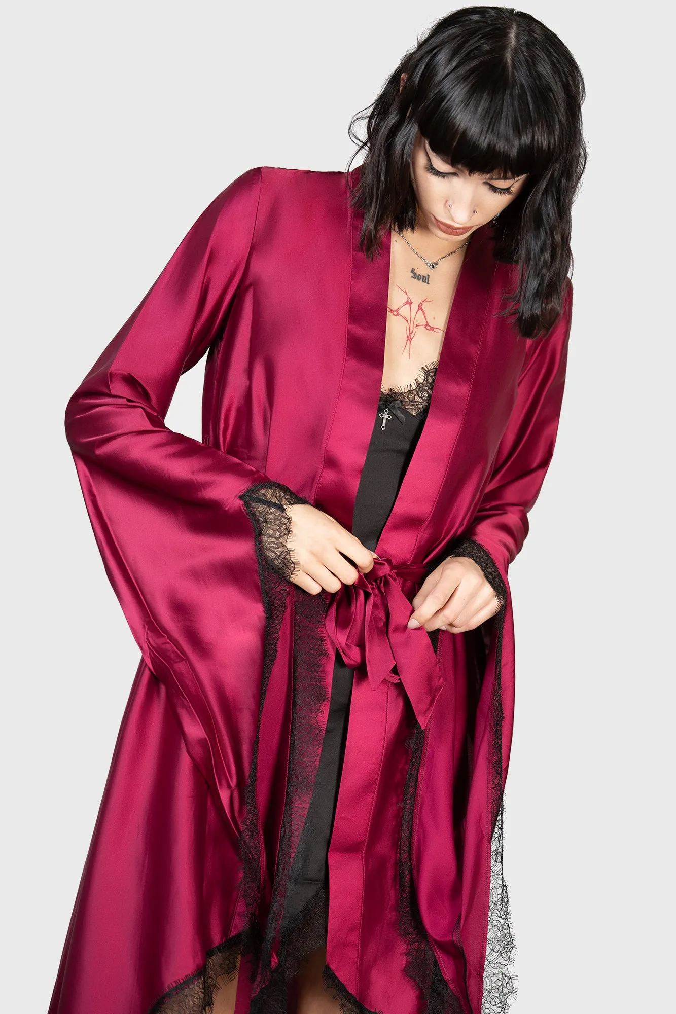 Deadly Daze Satin Robe [BLOOD]