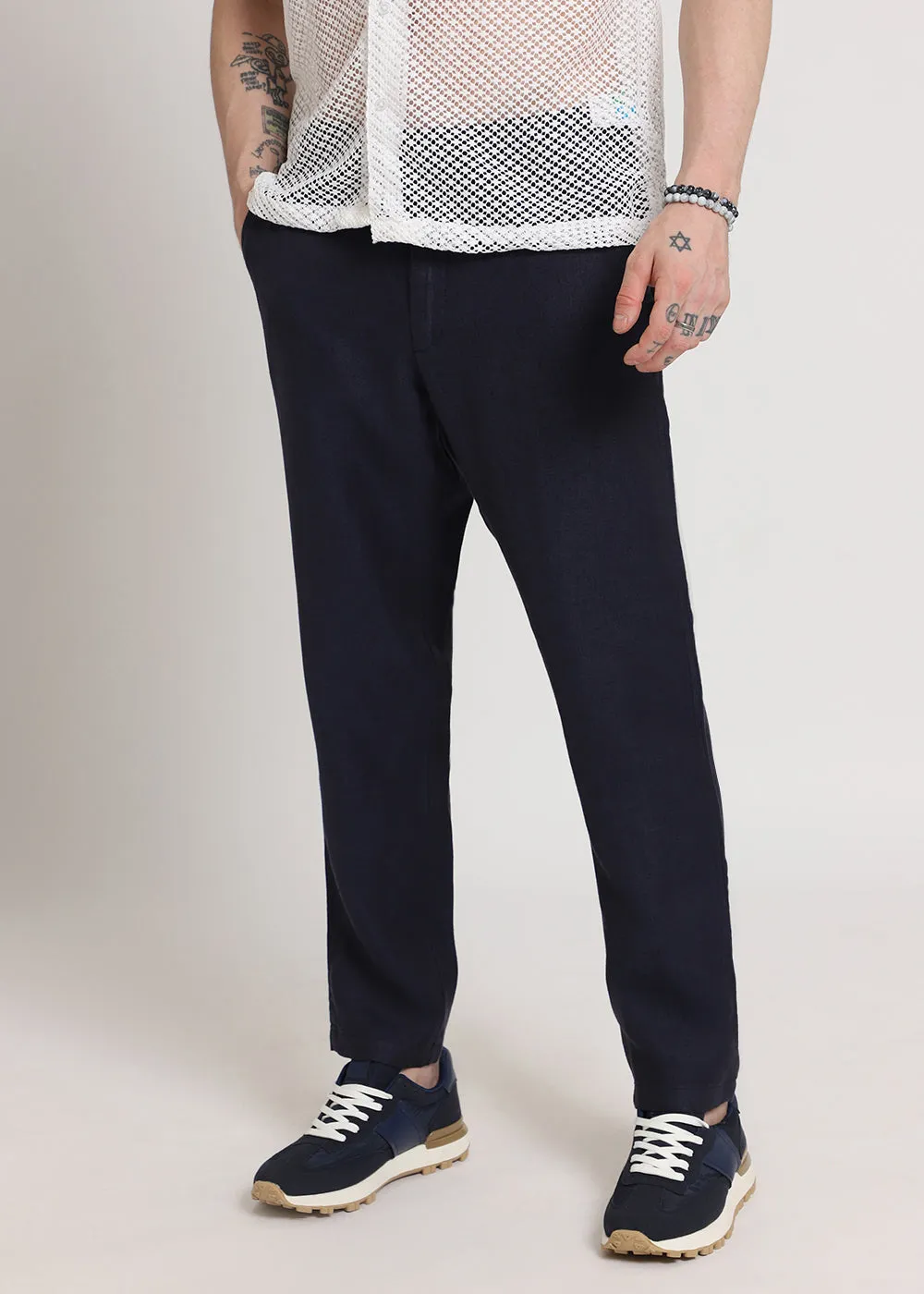 Deep Blue Linen Pant