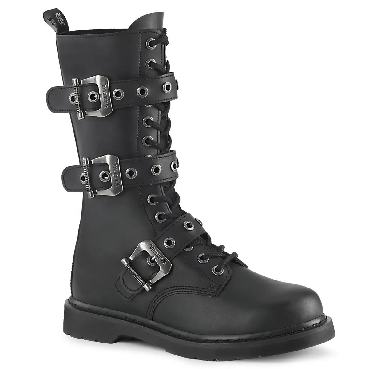 Demonia BOLT-330 | Black Vegan Leather Combat Boots