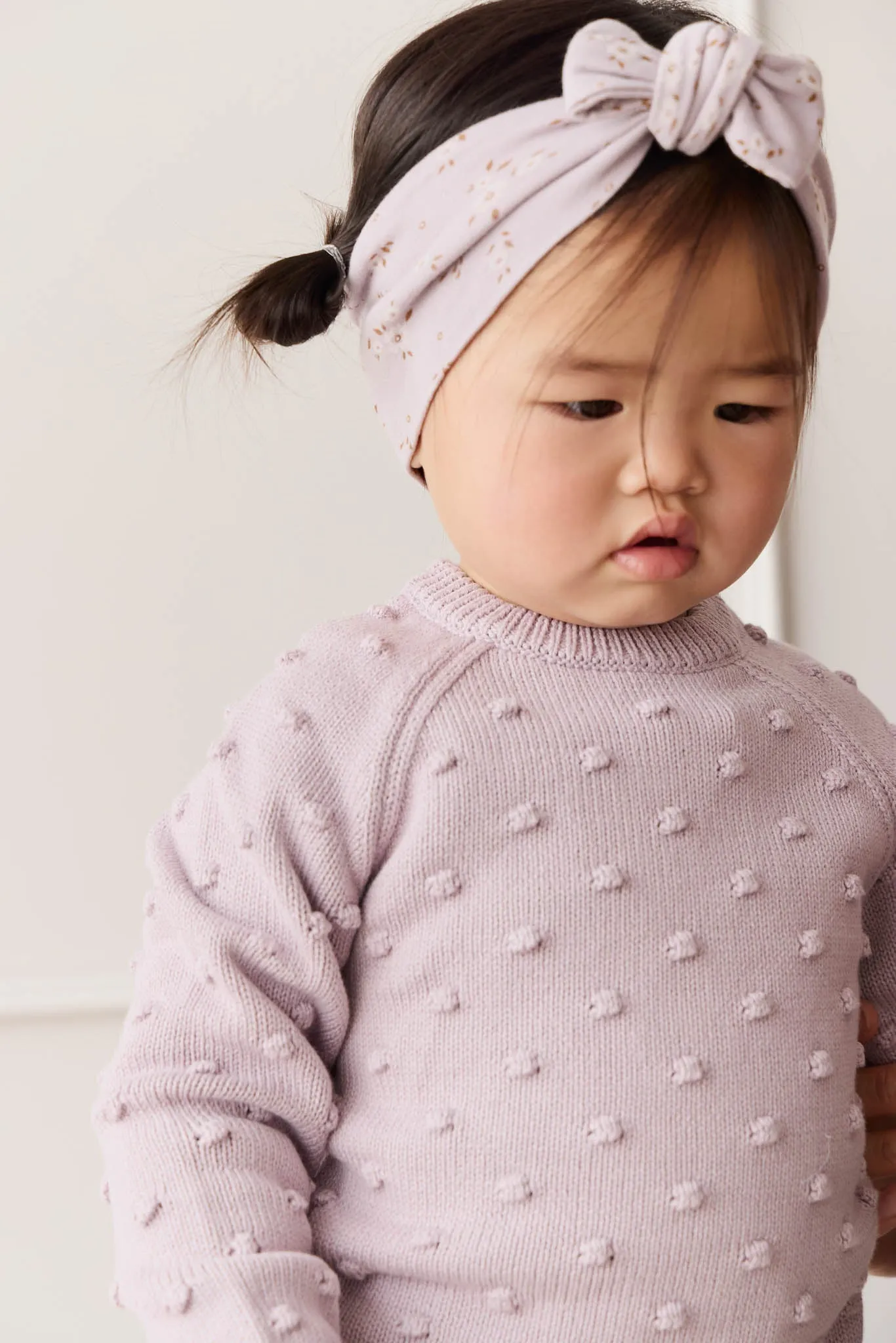 Dotty Knit Jumper - Muted Violet