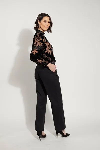 Drama The Label Heidi Blouse - Black Velvet