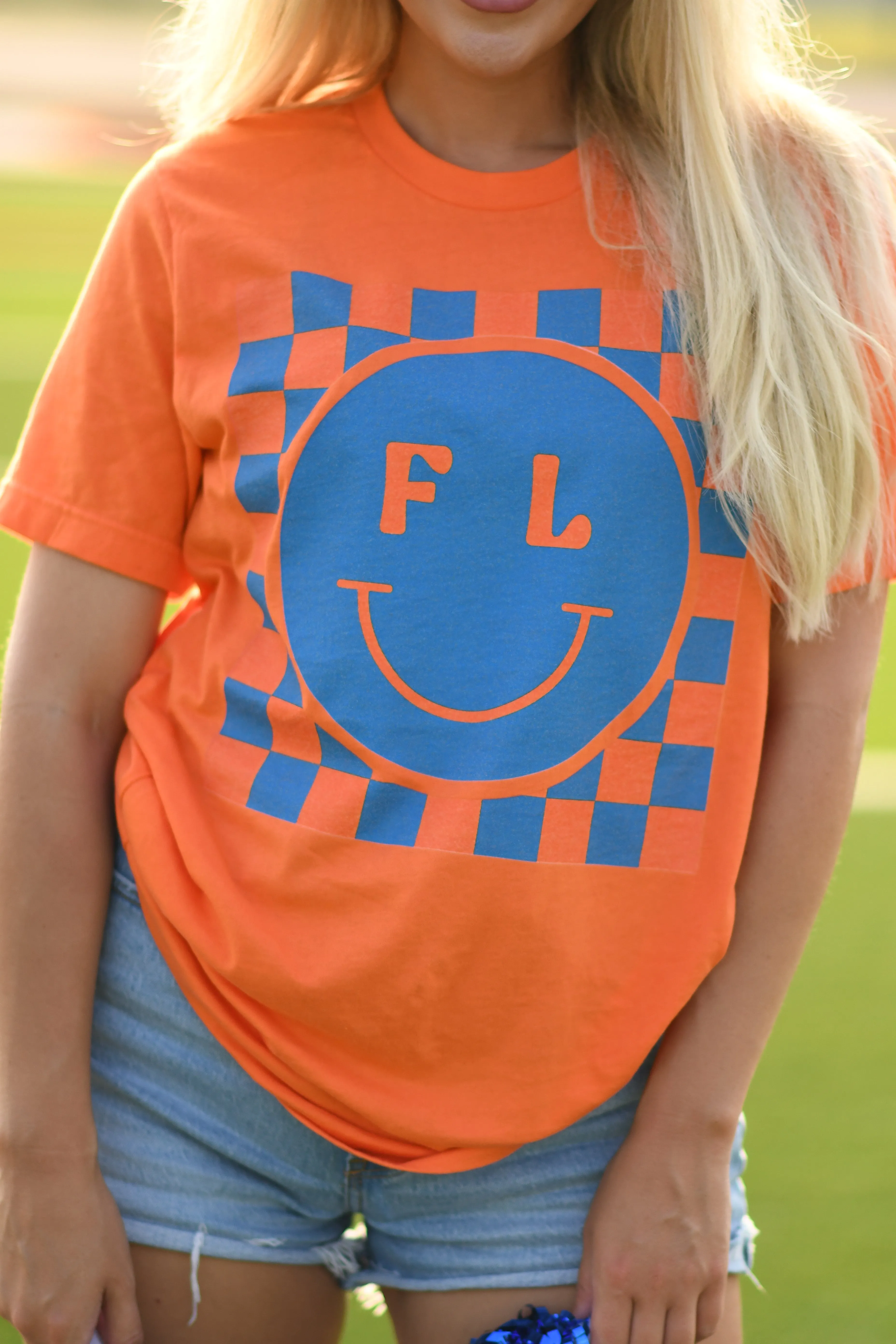 FL Checkered Smiley Tee