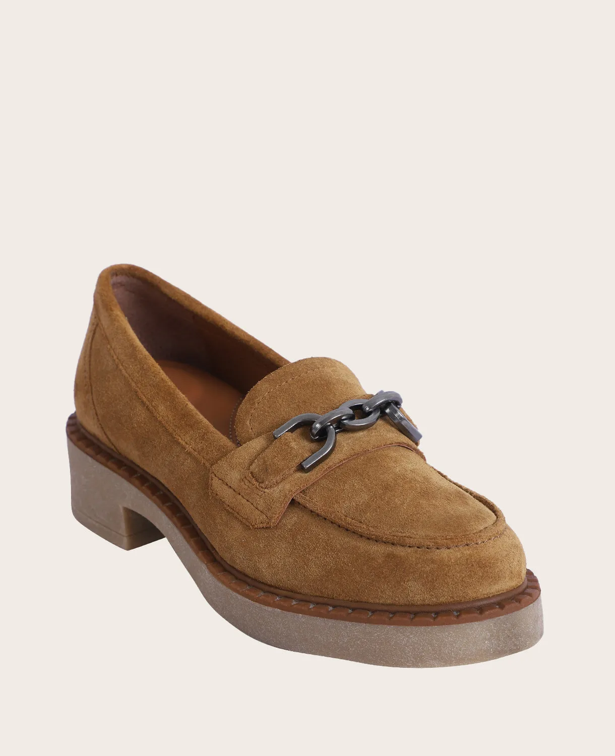 GENTLE SOULS - Libby Suede Lug Bit Loafer