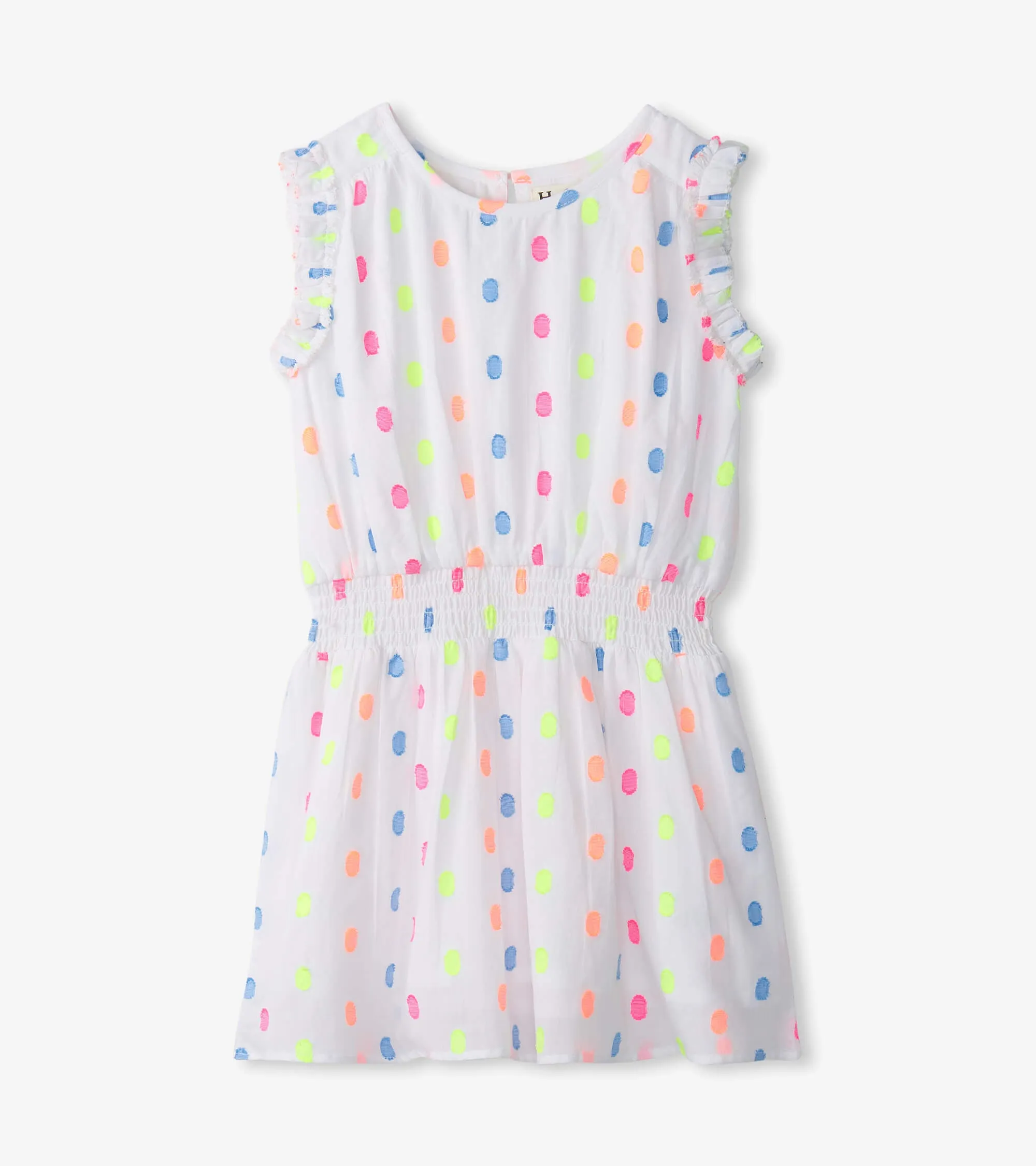 Girls Summer Dots Woven Play Dress