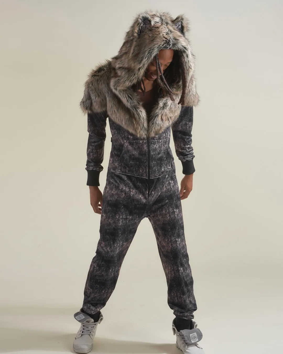 Grazer Wolf Artist Edition Faux Fur Animal Onesie | Men's