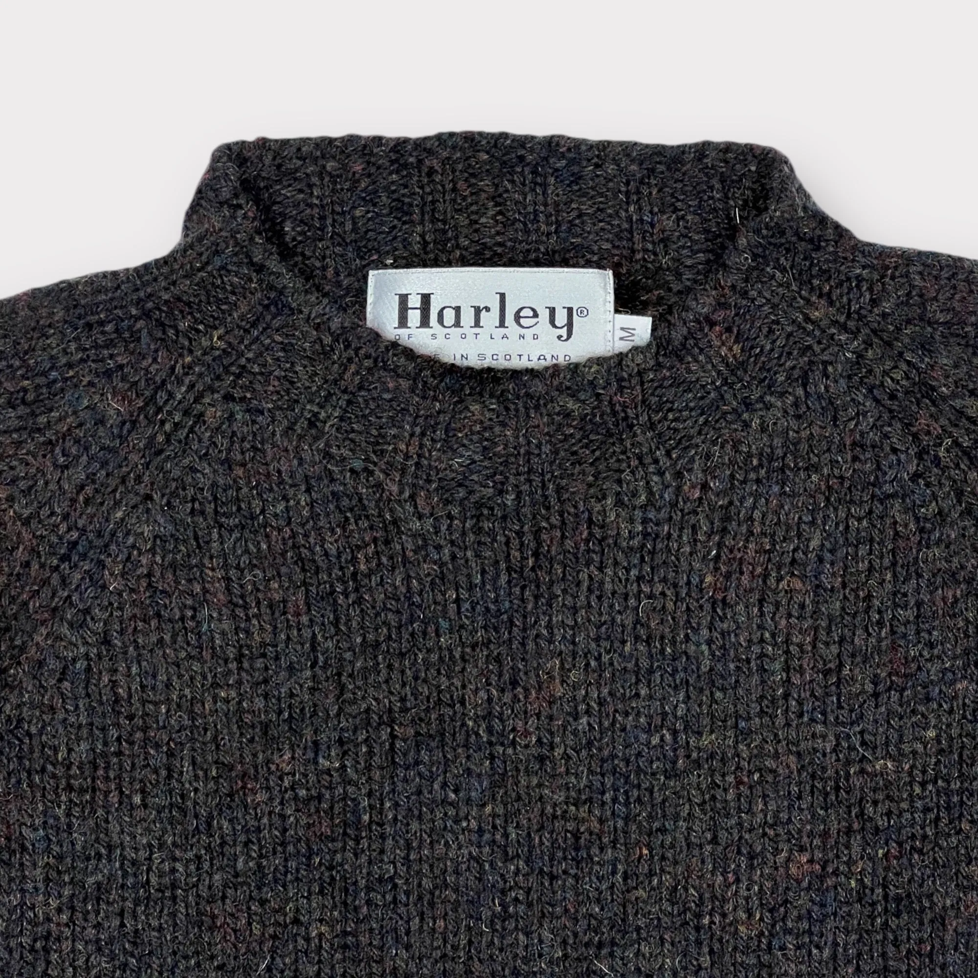 Harley of Scotland LambsWool Jumper Midnight