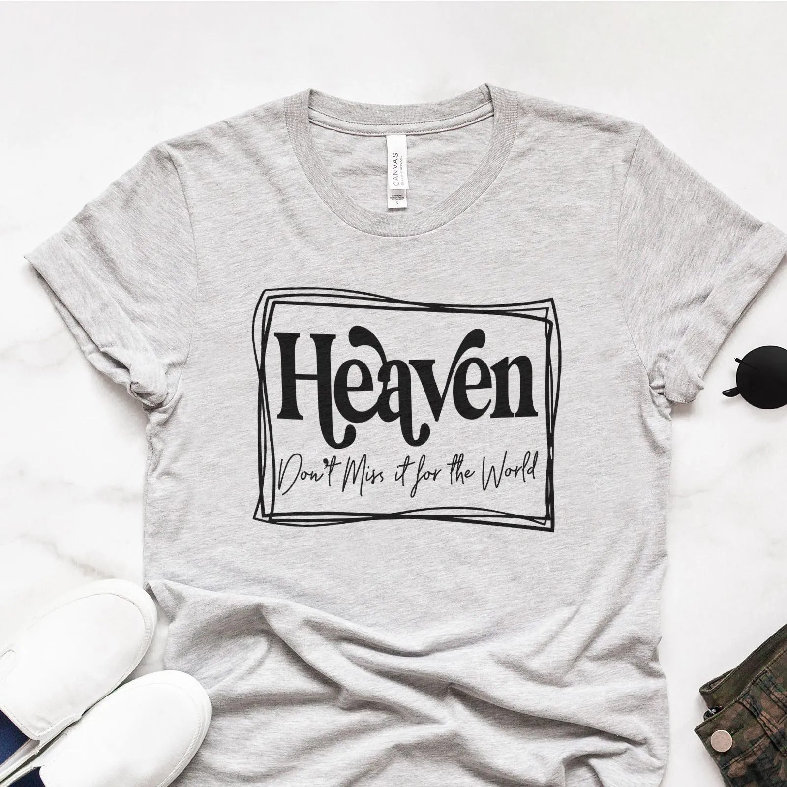 Heaven Don't Miss it For The World - Border Tee