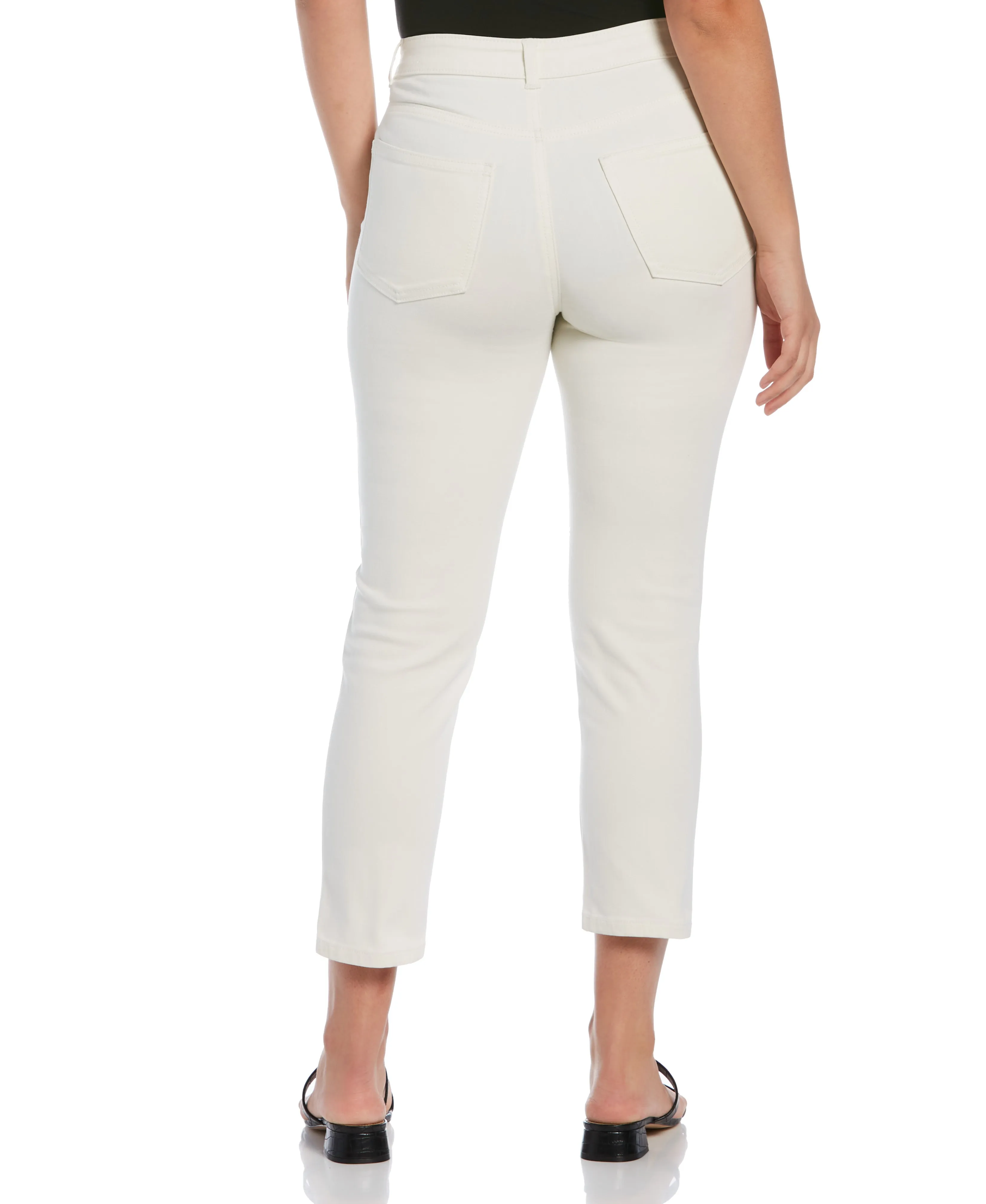 High Rise Straight Cropped Denim Pant