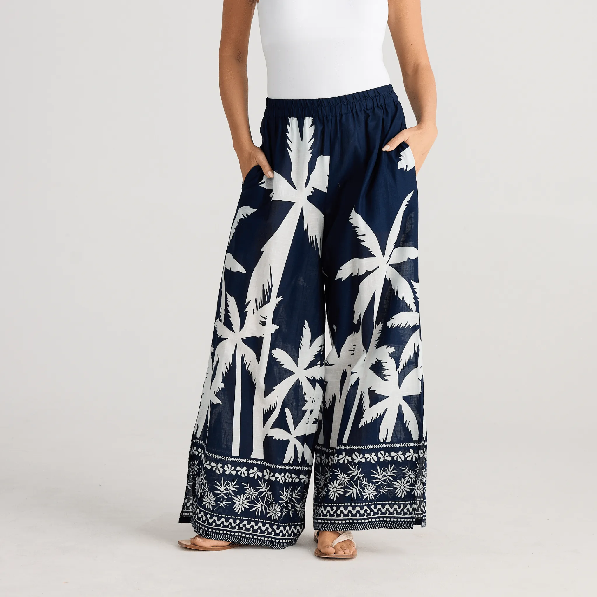 Holiday Fly Away Pant Blue Haven