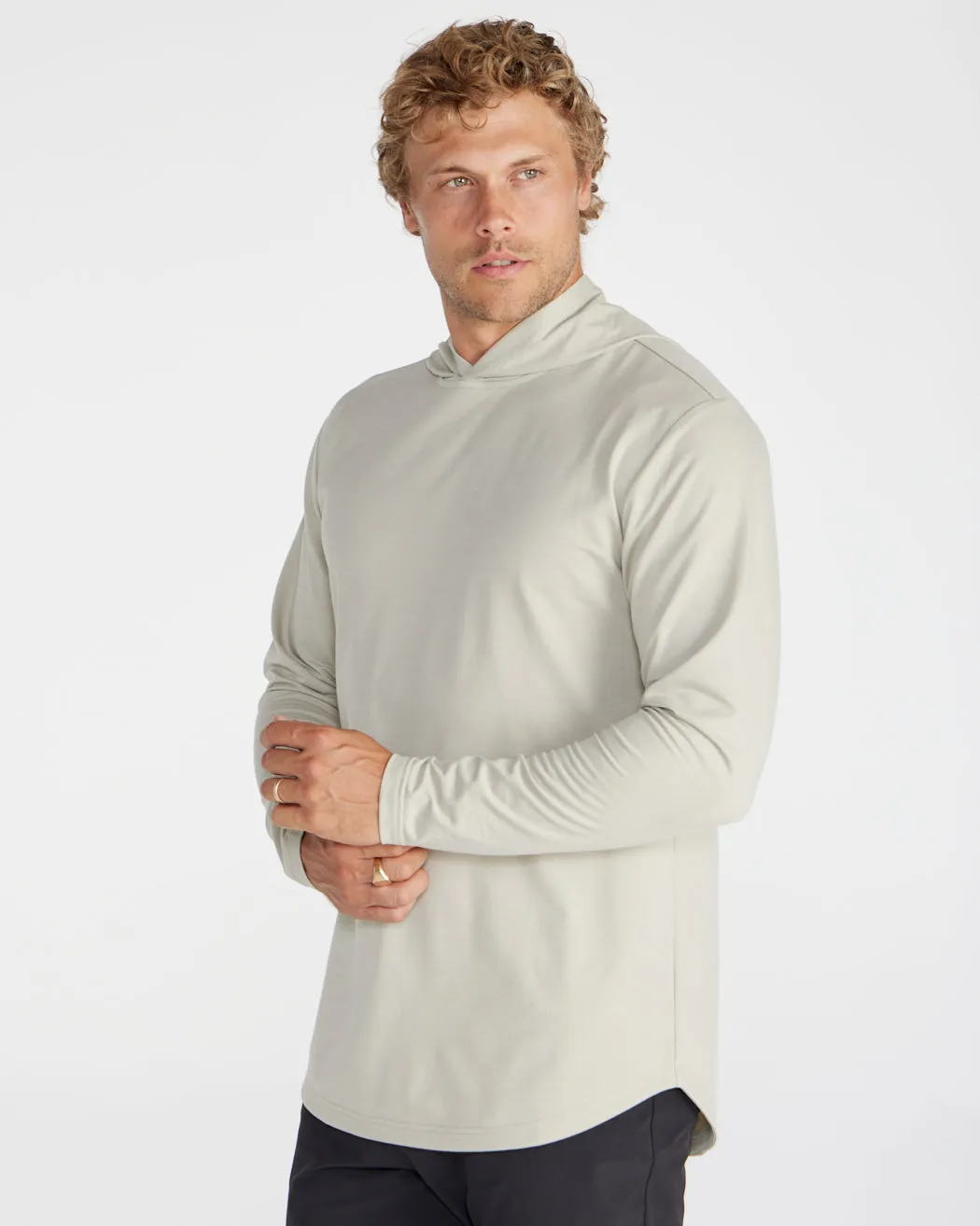 Hooded Drop-Cut Long Sleeve