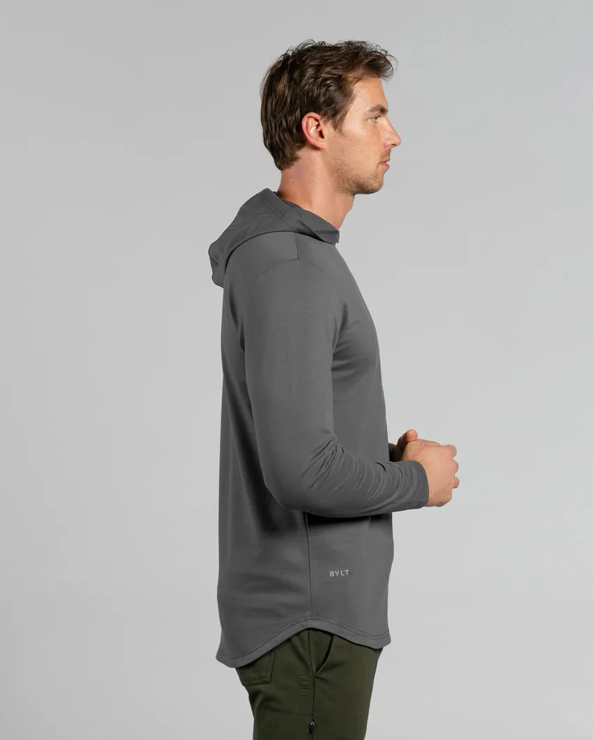 Hooded Drop-Cut Long Sleeve