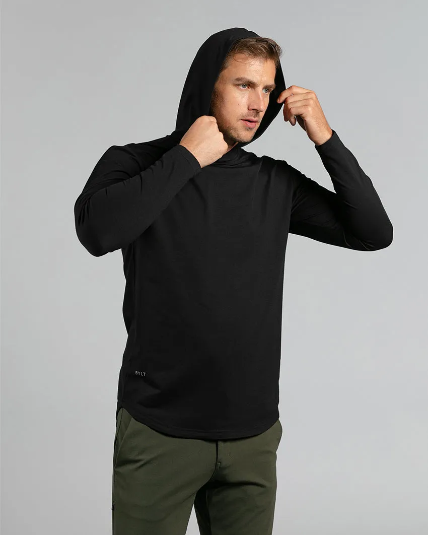 Hooded Drop-Cut Long Sleeve