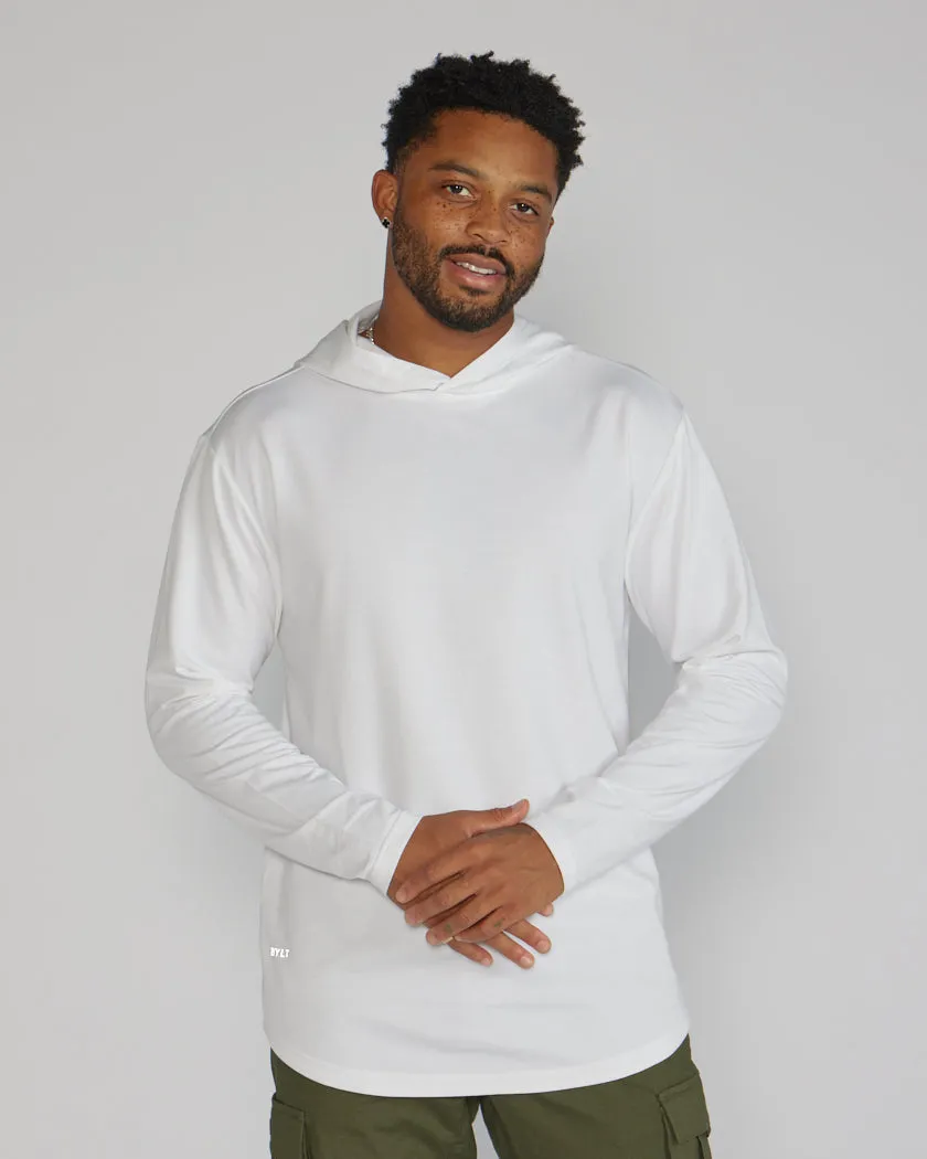 Hooded Drop-Cut Long Sleeve