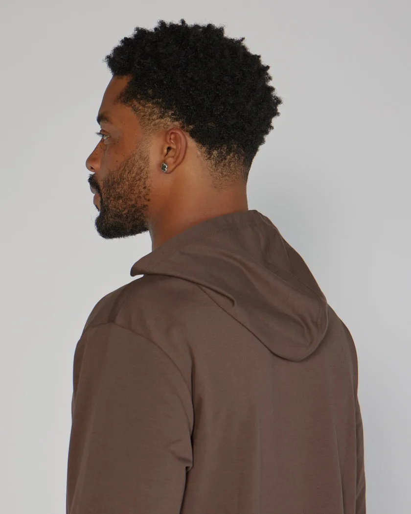 Hooded Drop-Cut Long Sleeve