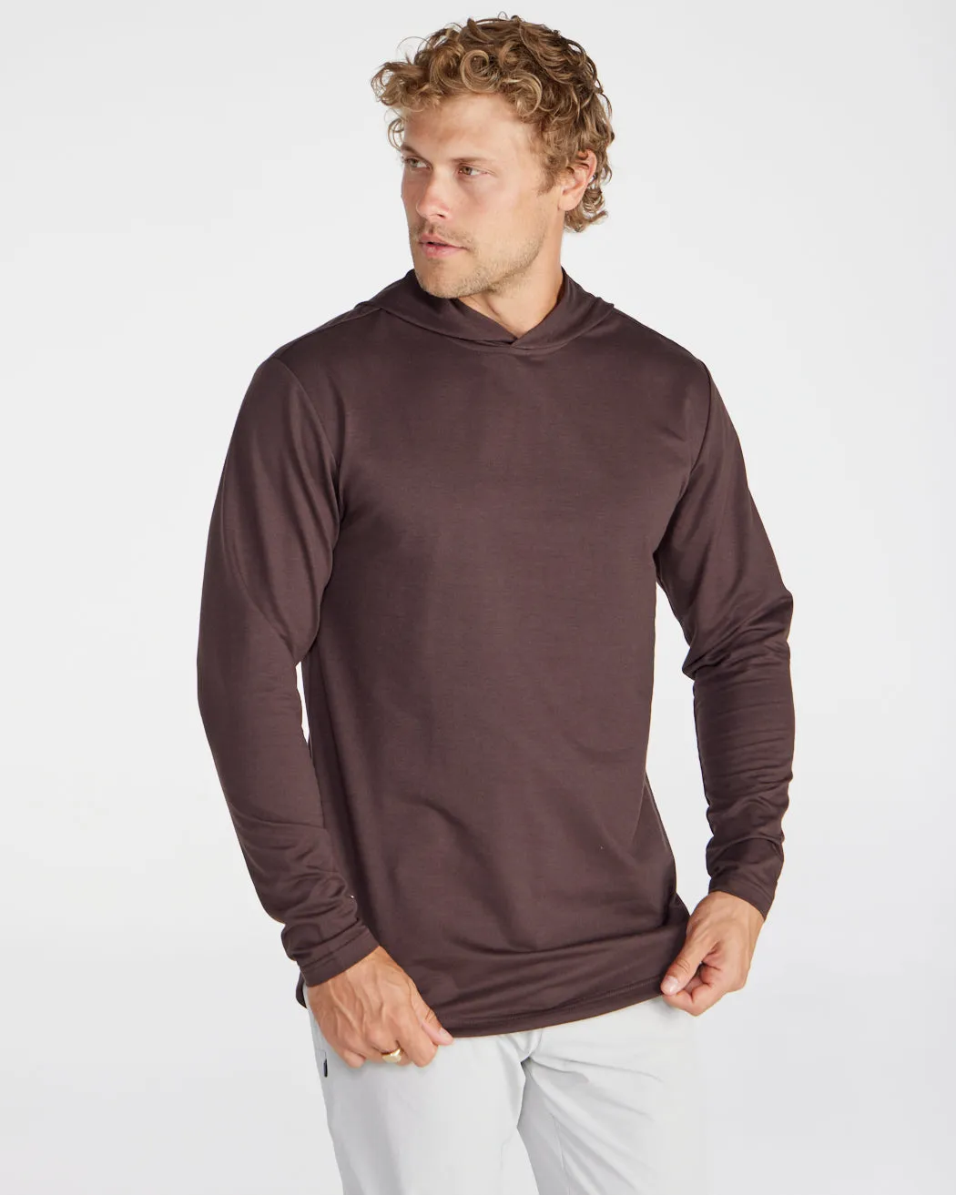 Hooded Drop-Cut Long Sleeve