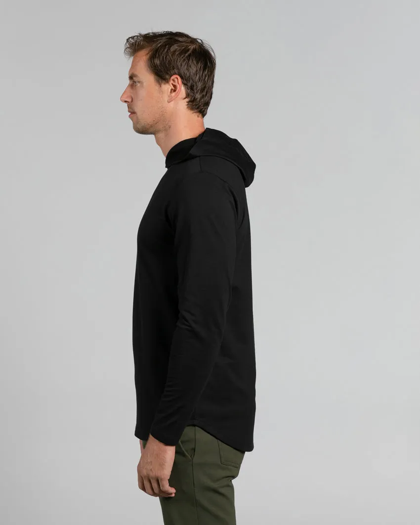 Hooded Drop-Cut Long Sleeve