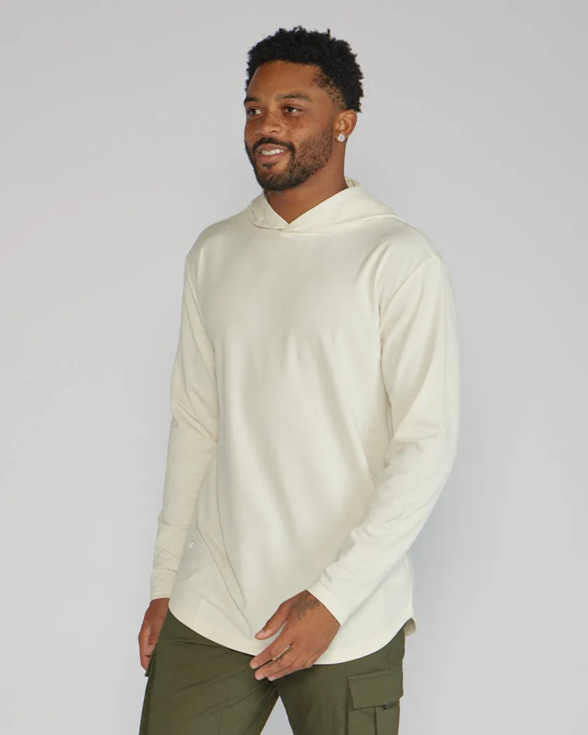 Hooded Drop-Cut Long Sleeve